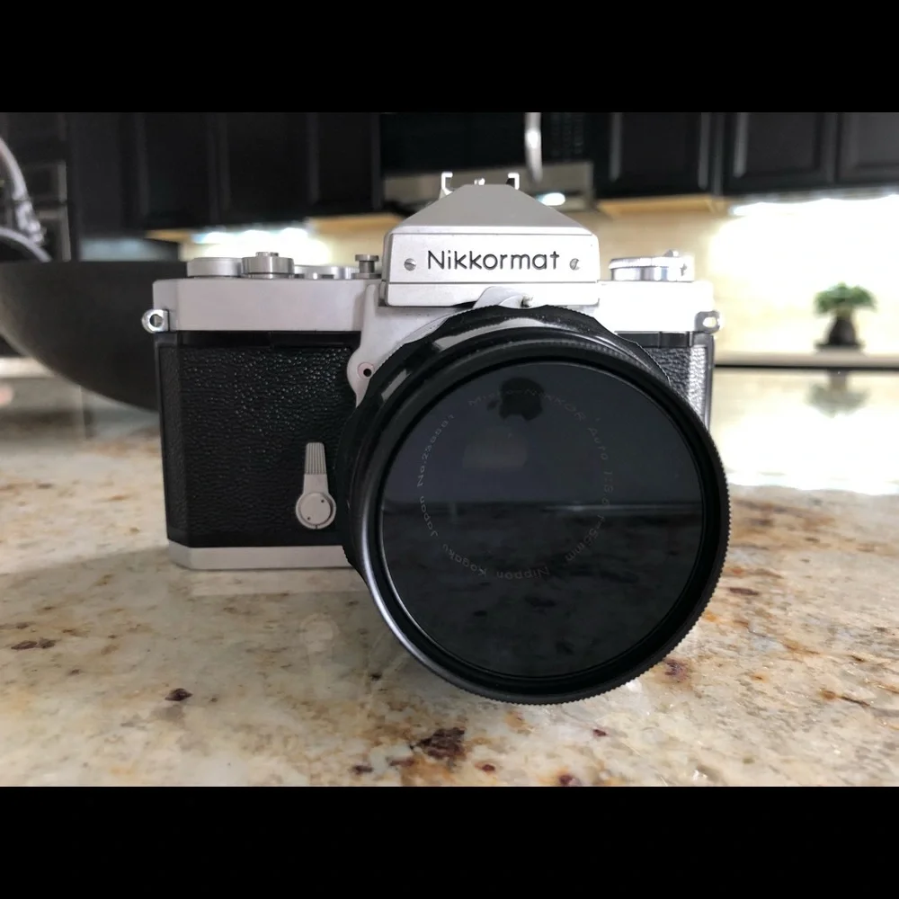 Nikon FTn camera w/own working light meter, 3 lenses, misc accessories!